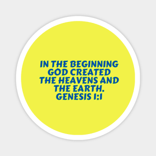 Bible Verse Genesis 1:1 Magnet